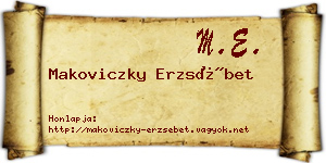 Makoviczky Erzsébet névjegykártya